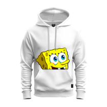 Moletom Confortável Premium Blusa De Frio Algodão Canguru Bob Esponja