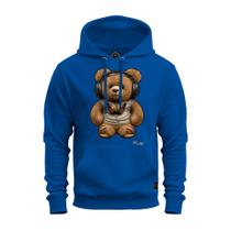 Moletom Confortável Premium Blusa De Frio Algodão Canguru Urso De Fone