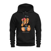 Moletom Confortável Premium Blusa De Frio Algodão Canguru Urso Hellop