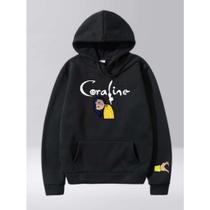 Moletom Coraline Da Mãozinha Blusa de Frio P ao GG Misteriosa e Elegante Coloridas com Capuz Femini