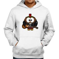 Moletom Coruja Rock Guitarra - Foca na Moda Moletom Coruja Rock Guitarra - Foca na Moda