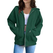 Moletom COTECRAM Oversized para mulheres plus size verde escuro