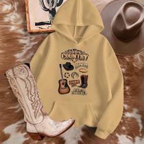 Moletom Country Blusa de Frio Unissex Estamp 100% Inverno Country Estilo Roça Boiadeira Rodeio Peão