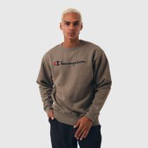 Moletom crewneck champion life superfleece script logo emb