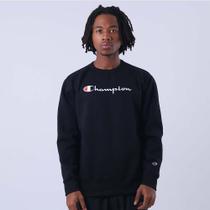 Moletom crewneck champion life superfleece script logo emb