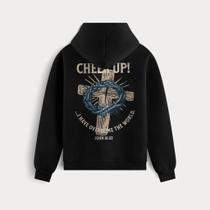 Moletom Cristão Cheer Up Confortável Frases Bíblicas Gospel Moletom Cristão Cheer Up Confortável Frases Bíblicas Gospel