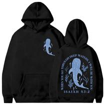 Moletom cristão com capuz FAYSNAH Whale Shark para mulheres Moletom cristão com capuz FAYSNAH Whale Shark para mulheres