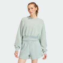 Moletom Cropped Adidas Soft Lux Feminino Verde Claro Moletom Cropped Adidas Soft Lux Feminino Verde Claro