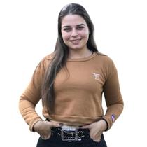 Moletom Cropped Horse Brand Western