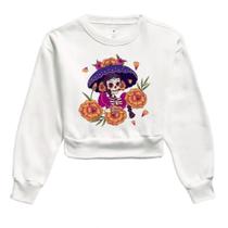 Moletom Cropped Mexican skull - Camisa 3
