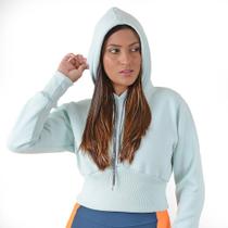 Moletom Cropped Zeiq Azul Claro