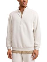 Moletom CRZ YOGA com Meio Zíper e Gola Alta Branco Leitoso M Moletom CRZ YOGA com Meio Zíper e Gola Alta Branco Leitoso M