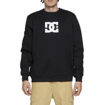 Moletom DC Shoes Careca DC Star Crew 280G WT24 Preto