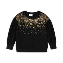 Moletom De Algodão Com Lantejoulas Para Meninas, Outono, Primavera, Top Casual, Roupas Infantis De 3