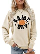 Moletom de algodão feminino HuangMingYi Game Day Football Fan Moletom de algodão feminino HuangMingYi Game Day Football Fan