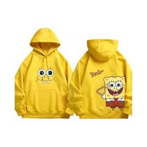 Moletom De Anime Do SpongeBob Amarelo Para Mulheres, Homens, Meninos E Meninas, Pulôver Fashion Para
