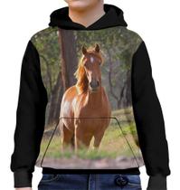 Moletom de Cavalo Infantil UNISSEX Animal canguru