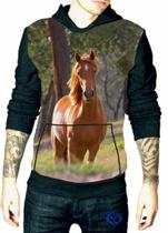 Moletom de Cavalo masculino Animal blusa Adulto