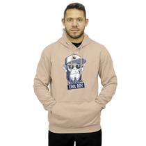 Moletom De Frio Blusa Modelo Canguru Estampado Com Capuz Top