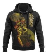 Moletom De Frio Muay Thai Tiger Elite Blusa Competição Luta Academia Com Capuz