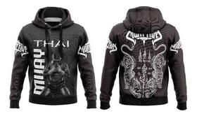 Moletom De frio Muay Thai Treino Motivação Dias De Luta Dias De Gloria Blusa Capuz Preto