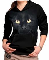 Moletom de Gato feminino Animal Cat Felino blusa casaco