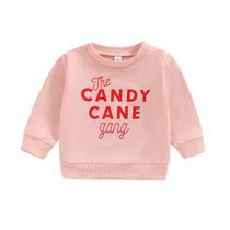 Moletom de Natal para menina Twopumpkin Candy Cane 3-6M Moletom de Natal para menina Twopumpkin Candy Cane 3-6M