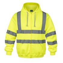 Moletom de segurança wefeyuv ANSI Classe 3 de alta visibilidade amarelo M