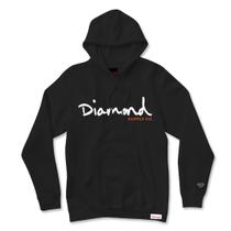 diamond og script moletom com capuz