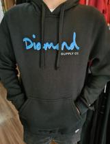 Moletom diamond outline hoodie - black