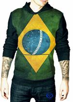 Moletom do Brasil masculino Bandeira blusa Adulto canguru