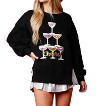 Moletom DSORVICD Christmas Sequin Sparkly para mulheres Moletom DSORVICD Christmas Sequin Sparkly para mulheres