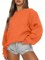 Moletom EFAN de grandes dimensões com gola redonda Y2K, moletom de lã feminino Moletom EFAN de grandes dimensões com gola redonda Y2K, moletom de lã feminino