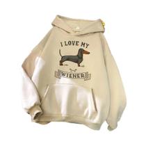 Moletom Engraçado De Dachshund Para Mulheres Estilo Coreano 2023 Moletom Com Capuz Gótico