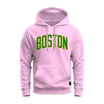 Moletom Estampado Algodão Bolso Canguru Boston