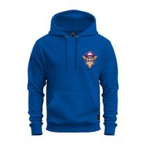 Moletom Estampado Blusa De Frio Canguru Confortável Bigode Roxo Peito