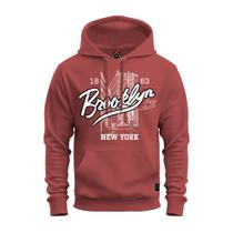 Moletom Estampado Blusa De Frio Canguru Confortável Broklyn Predios