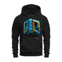 Moletom Estampado Blusa De Frio Canguru Confortável Cubo Opçoes