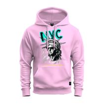 Moletom Estampado Blusa De Frio Canguru Confortável Nyc Liberts Run