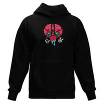 Moletom Estampado Bolso Canguru Com Capuz Blusa De Frio Colorida