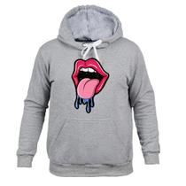 Moletom Estampado Canguru Boca Lingua