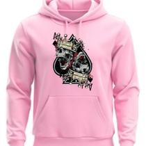 Moletom Estampado Com capuz Cartas e Caveiras Moletom Estampado Com capuz Cartas e Caveiras