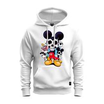 Moletom Estampado Confortável Blusa De Frio Inverno Mickey Caveira