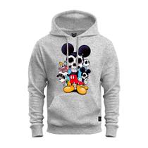 Moletom Estampado Confortável Blusa De Frio Inverno Mickey Caveira