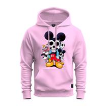 Moletom Estampado Confortável Blusa De Frio Inverno Mickey Caveira