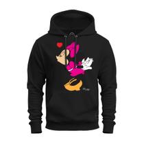 Moletom Estampado Confortável Blusa De Frio Inverno Minnie Beijinho