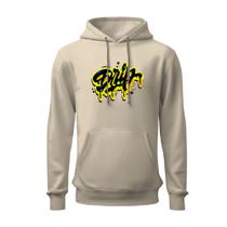 Moletom estampado drip unisex flanelado capuz lançamento