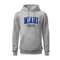 Moletom estampado miami unisex capuz flanelado lançamento