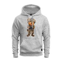 Moletom Estampado Premium Algodão Canguru Urso Bomber