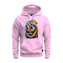 Moletom Estampado Premium Algodão Flanelado Serpente Colorida